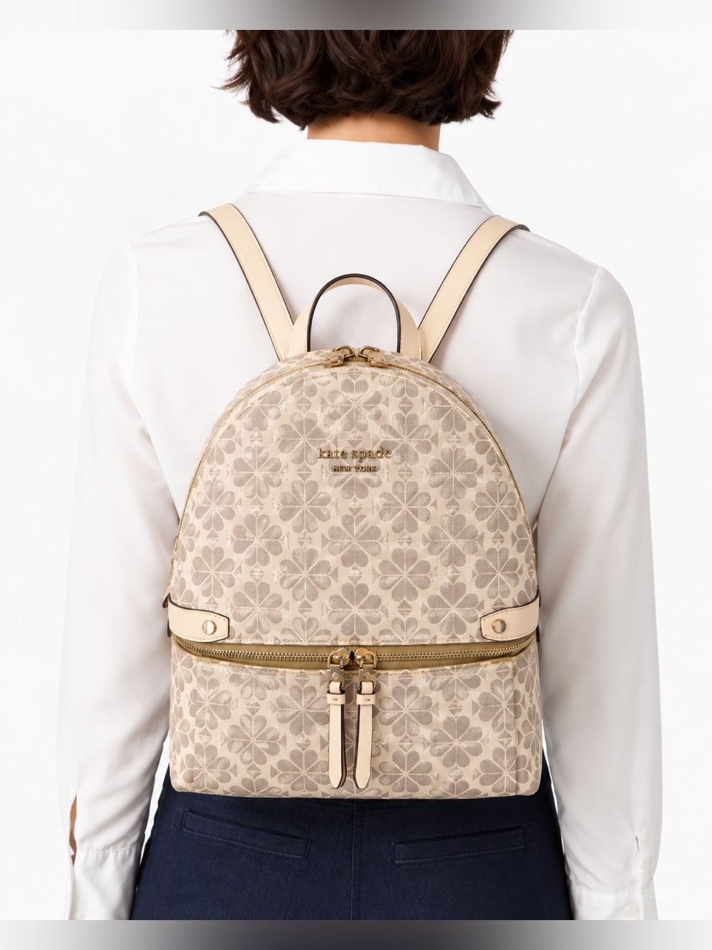 Kate Spade Spade Flower Coated Canvas Day Pack Medium Backpack
